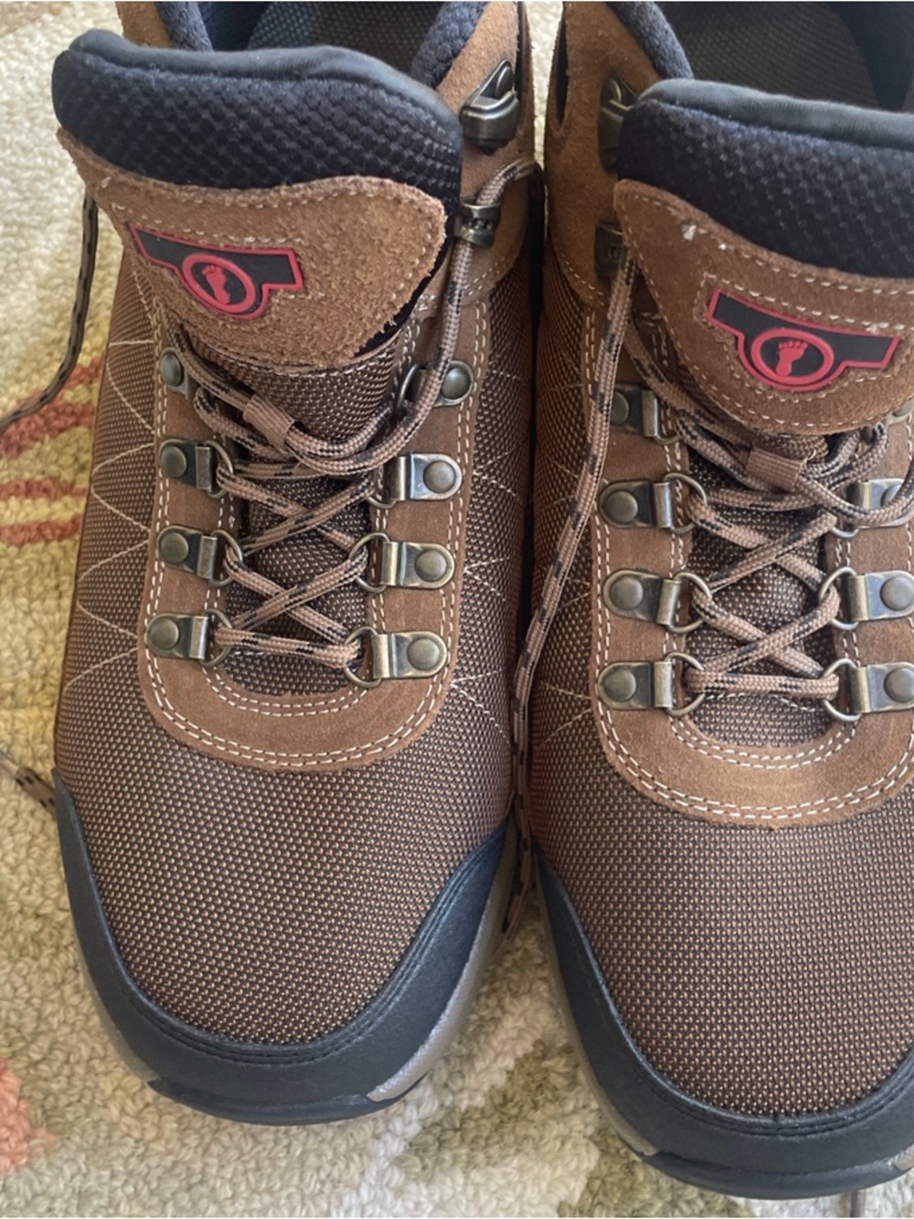 Men's Brown Outdoor Lace-Up Hiking Boots New 11.5 x-wide